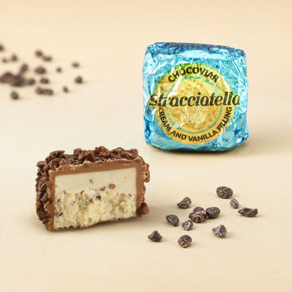 choco*°　804040 Chocoviar Stracciatella: bagged chocolates, 95 g – Venchi Store