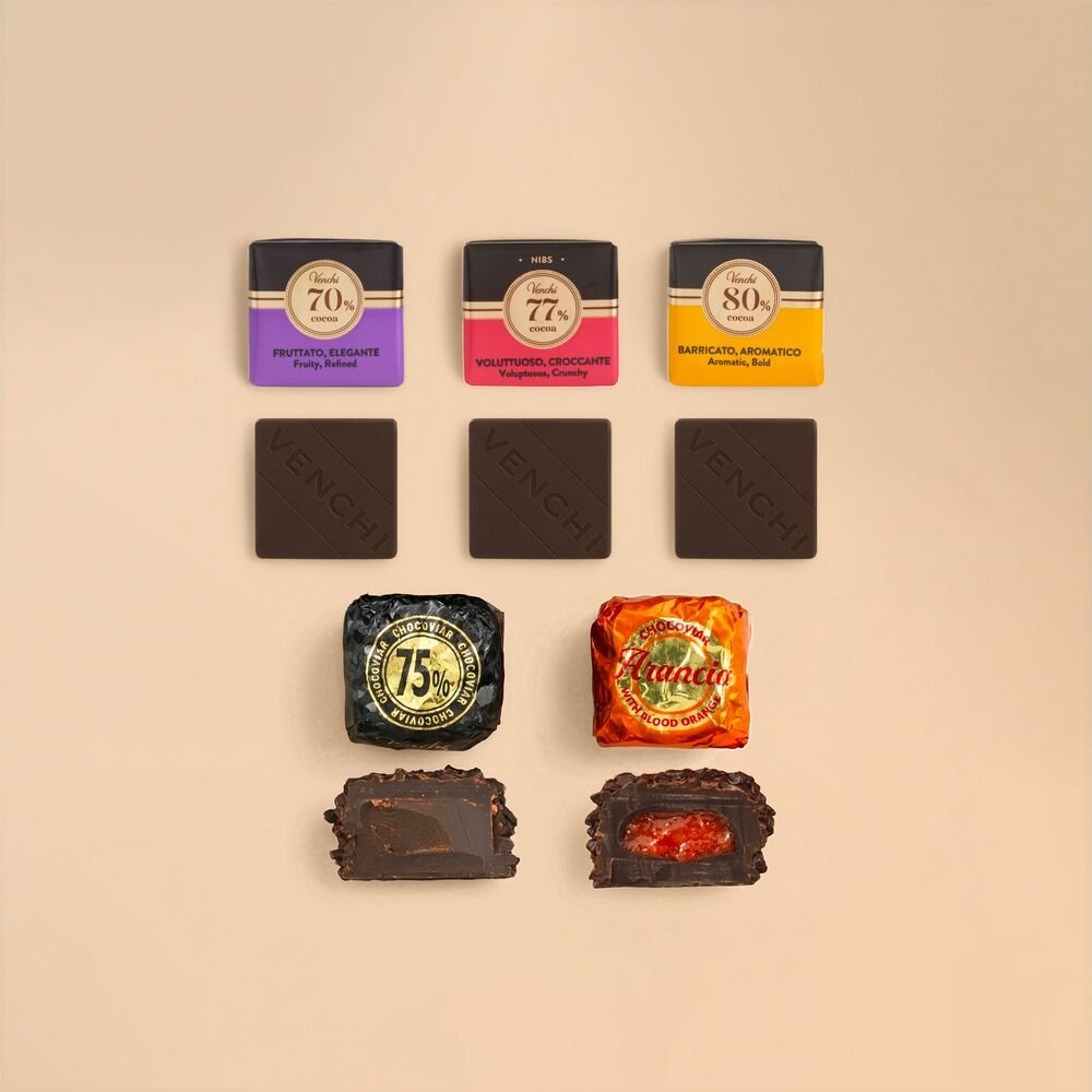 Dark Chocolates Tasting Set | Granblend 70% 77% 80%, Chocoviar 75